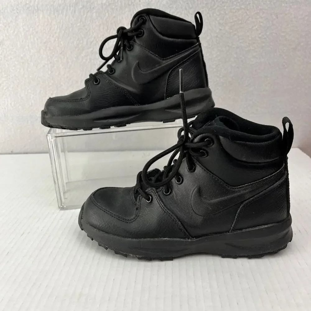 NIKE Shoes Boots Kids US 1Y Black Lace Up High Top Manoa LTR BQ5373-001